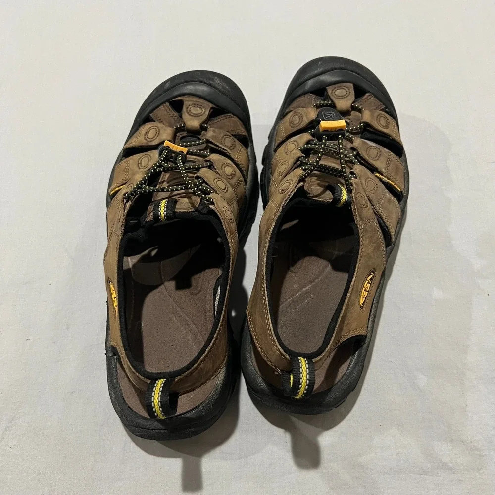 Keen Newport H2 Mens Brown Leather Waterproof Hiking Outdoor Sandals US Size 10